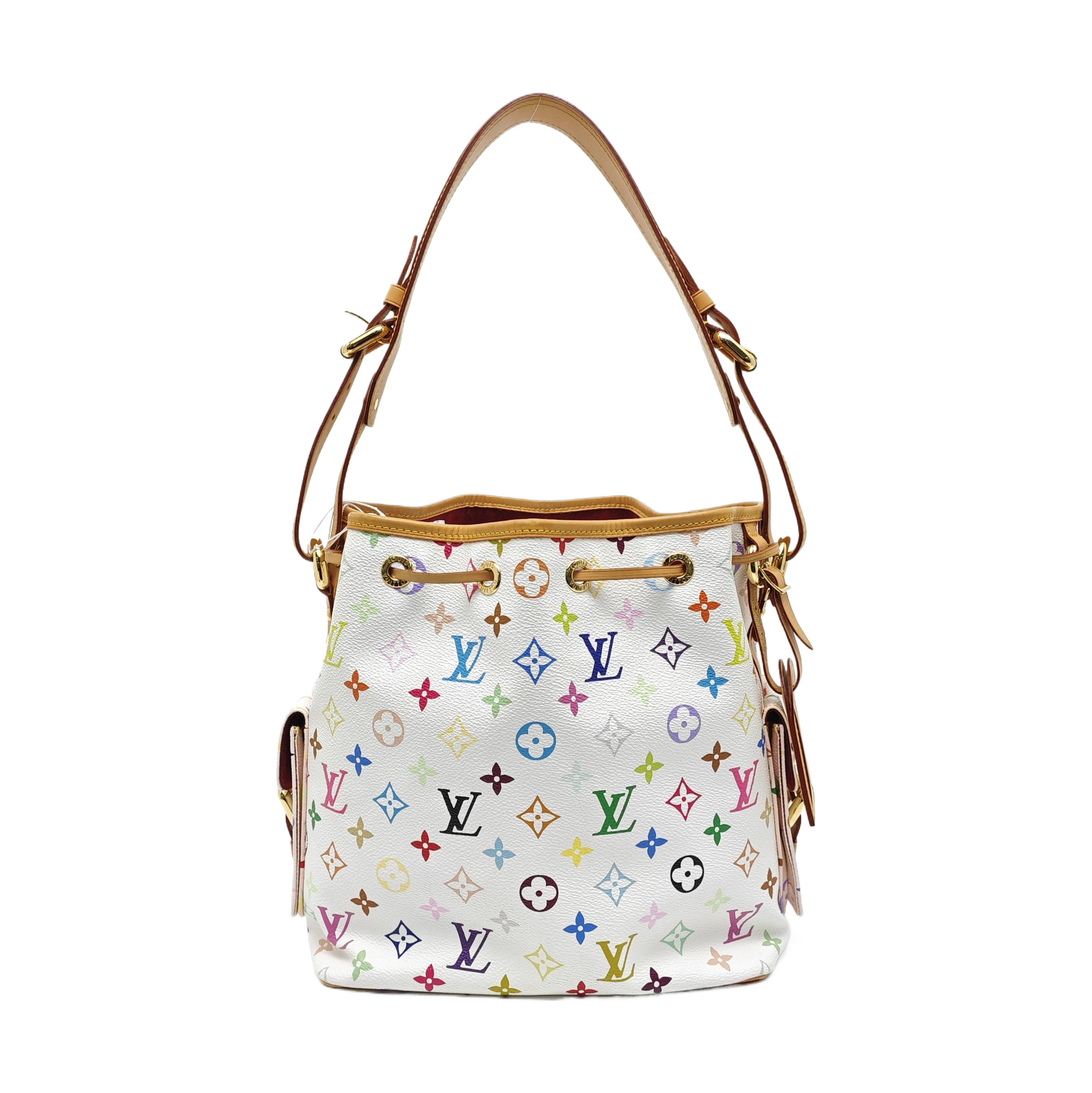 LV × TM NÉONOÉ MM Monogram Coated Canvas White