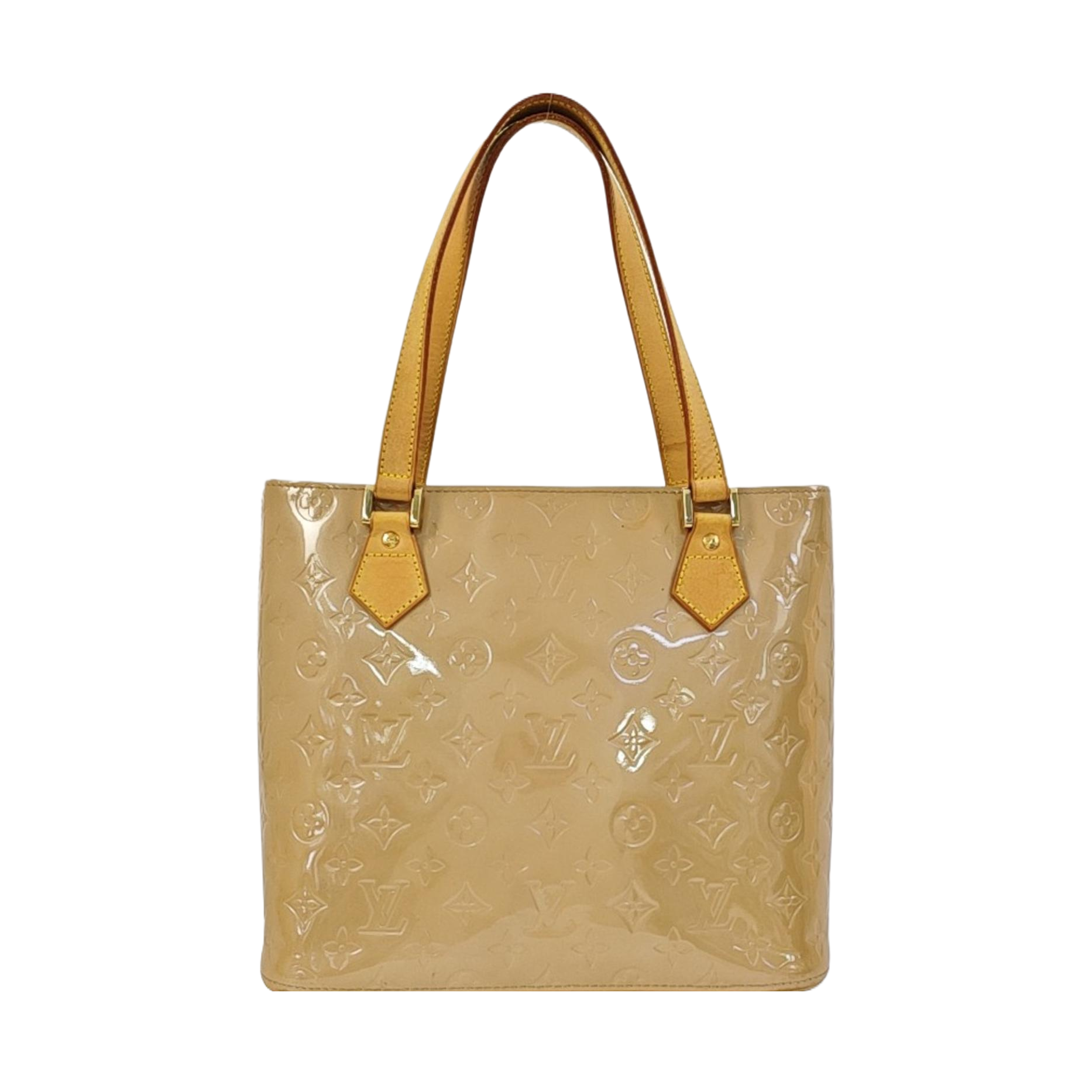 HOUSTON Monogram Patent Leather Beige