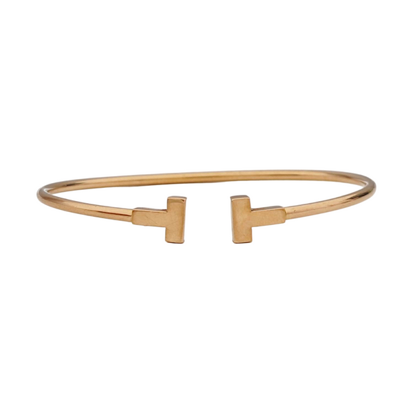 Tiffany T 18k Rose Gold Bangle