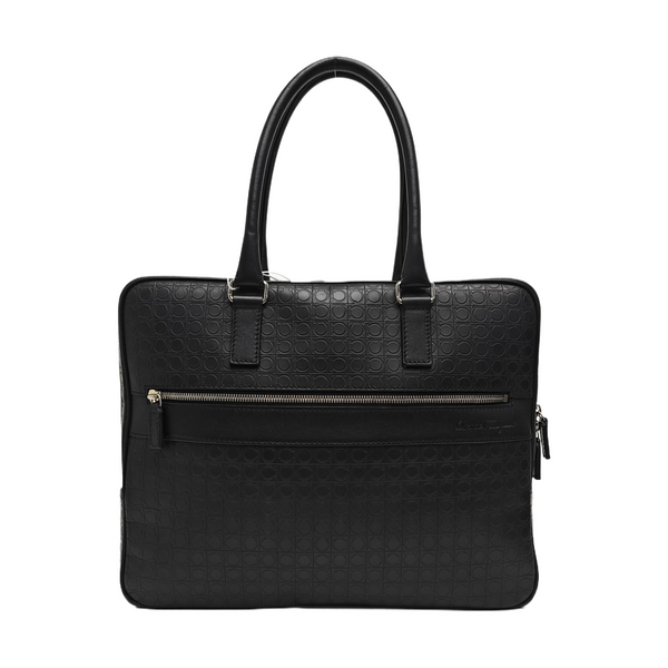 Calfskin Top Handle Bag Black