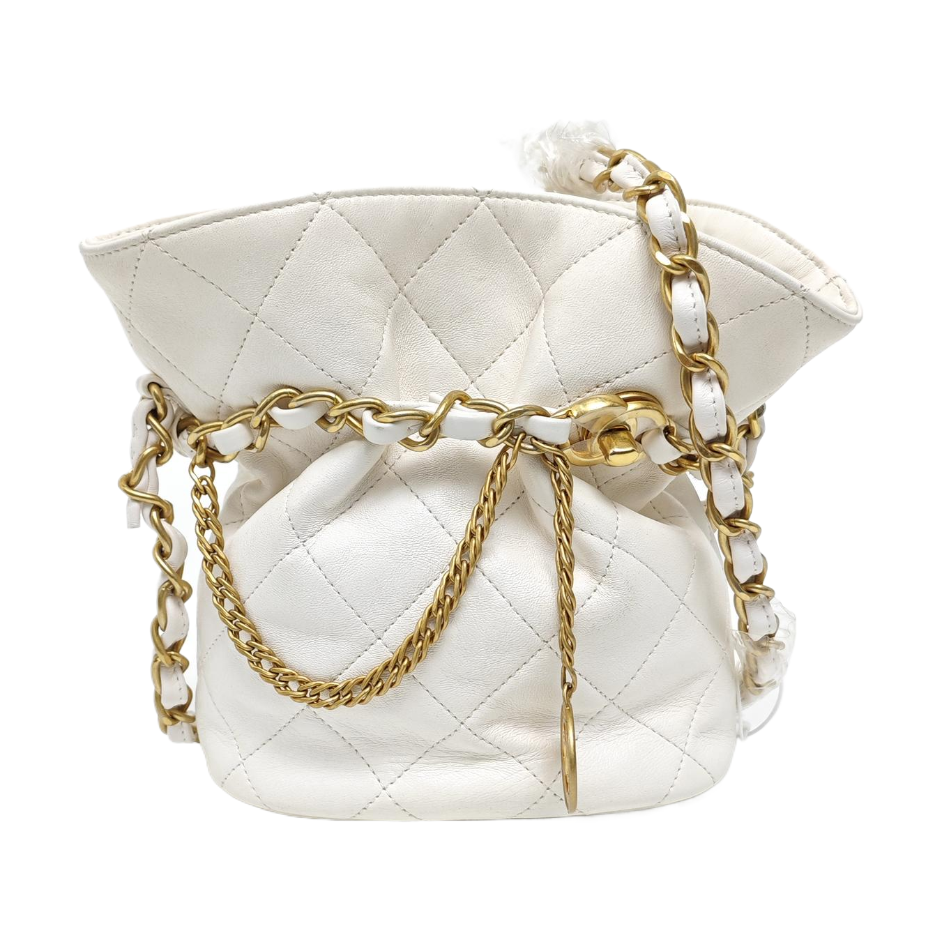 Quilted Lambskin White