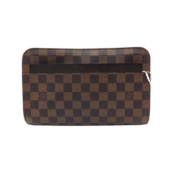 SAINT LOUIS Damier Ebene Coated Canvas Brown