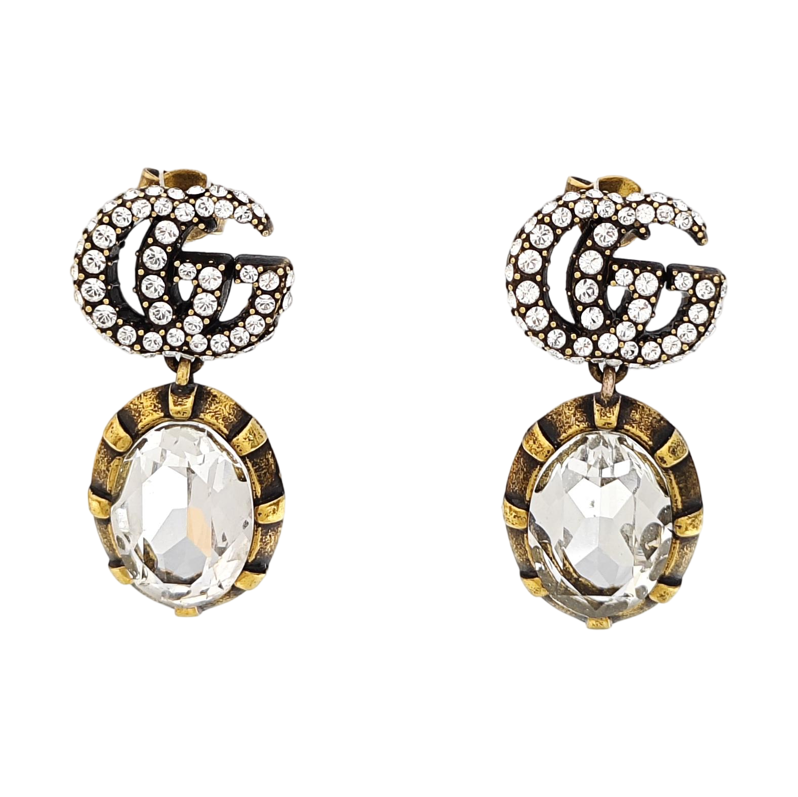 GG Running Metal Clear Earrings
