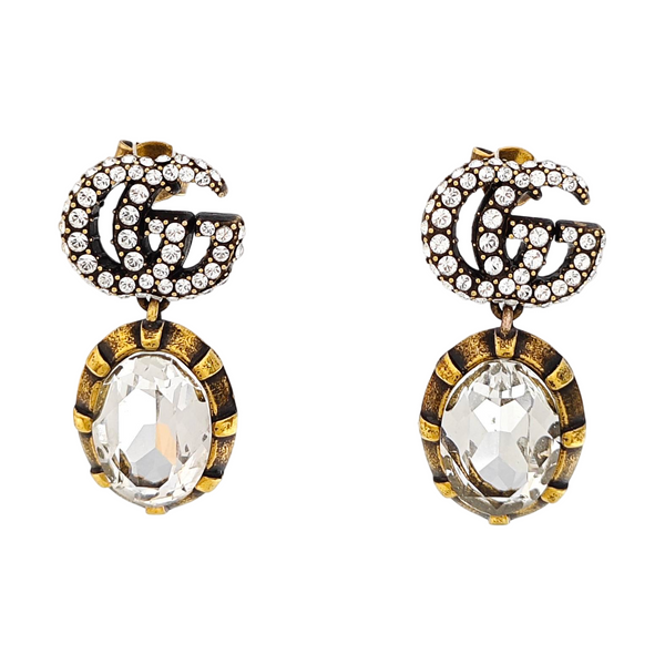 GG Running Metal Clear Earrings