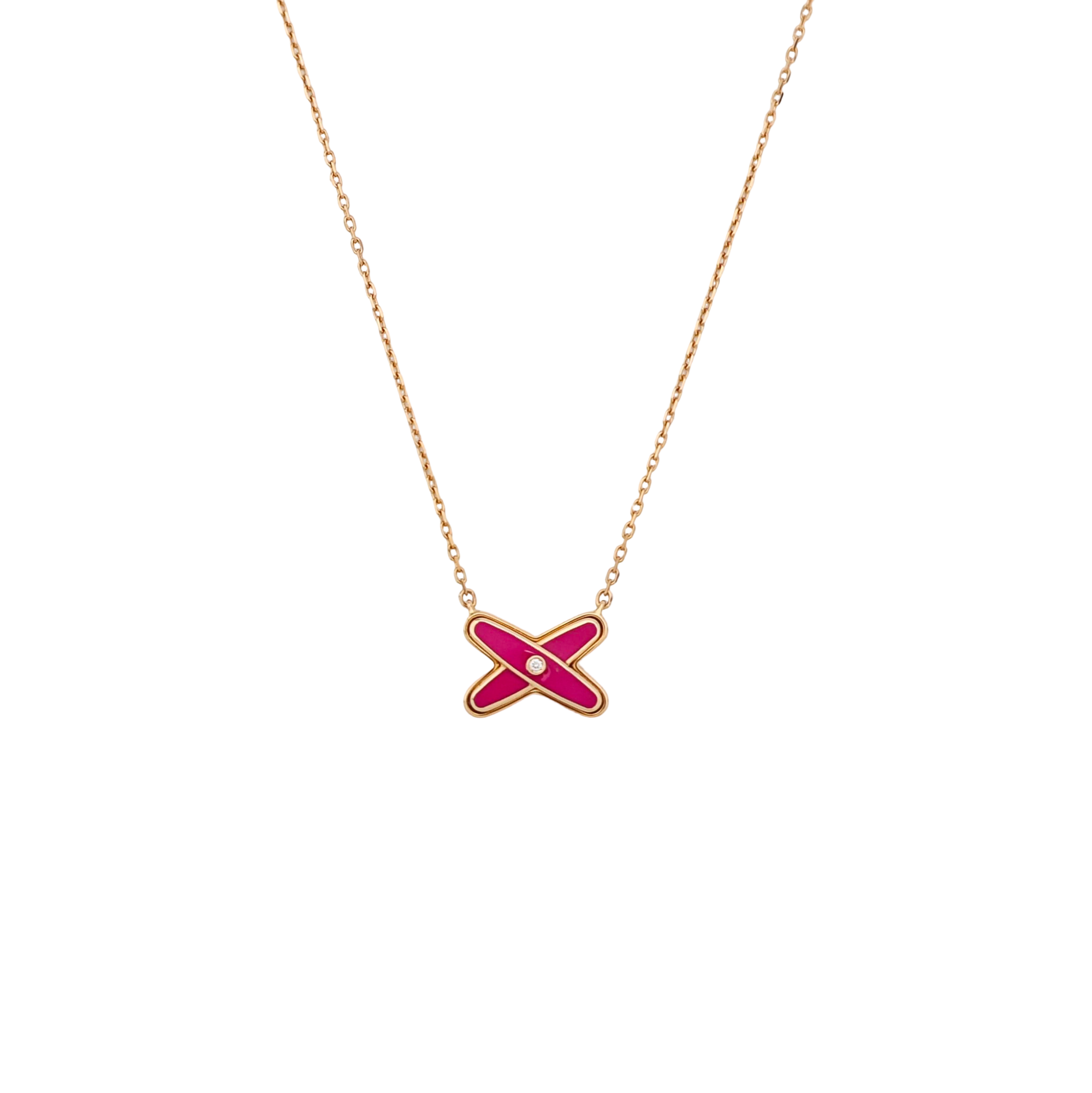 Jeux De Liens 18k Rose Gold Necklace