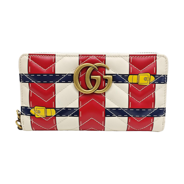 Quilted Calfskin Wallet White