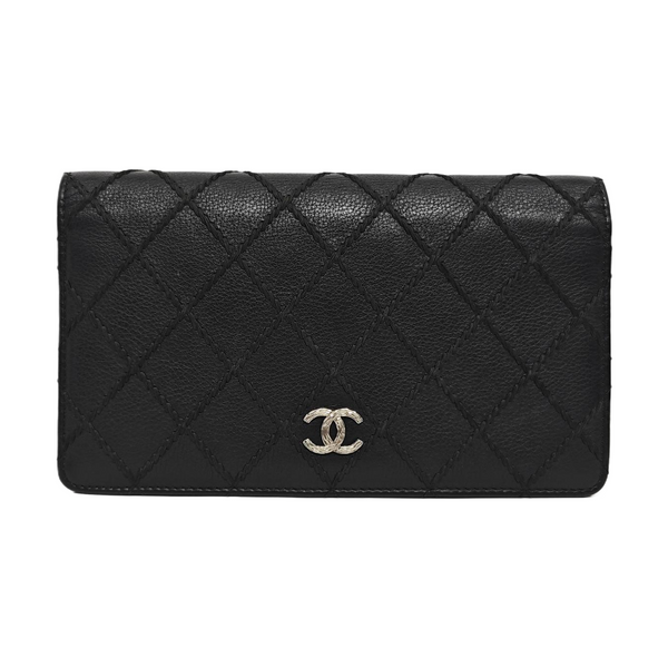 CLASSIC FLAP Mini Quilted Calfskin Black Wallet