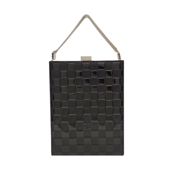 ANJU Damier Graphite Patent Leather Black