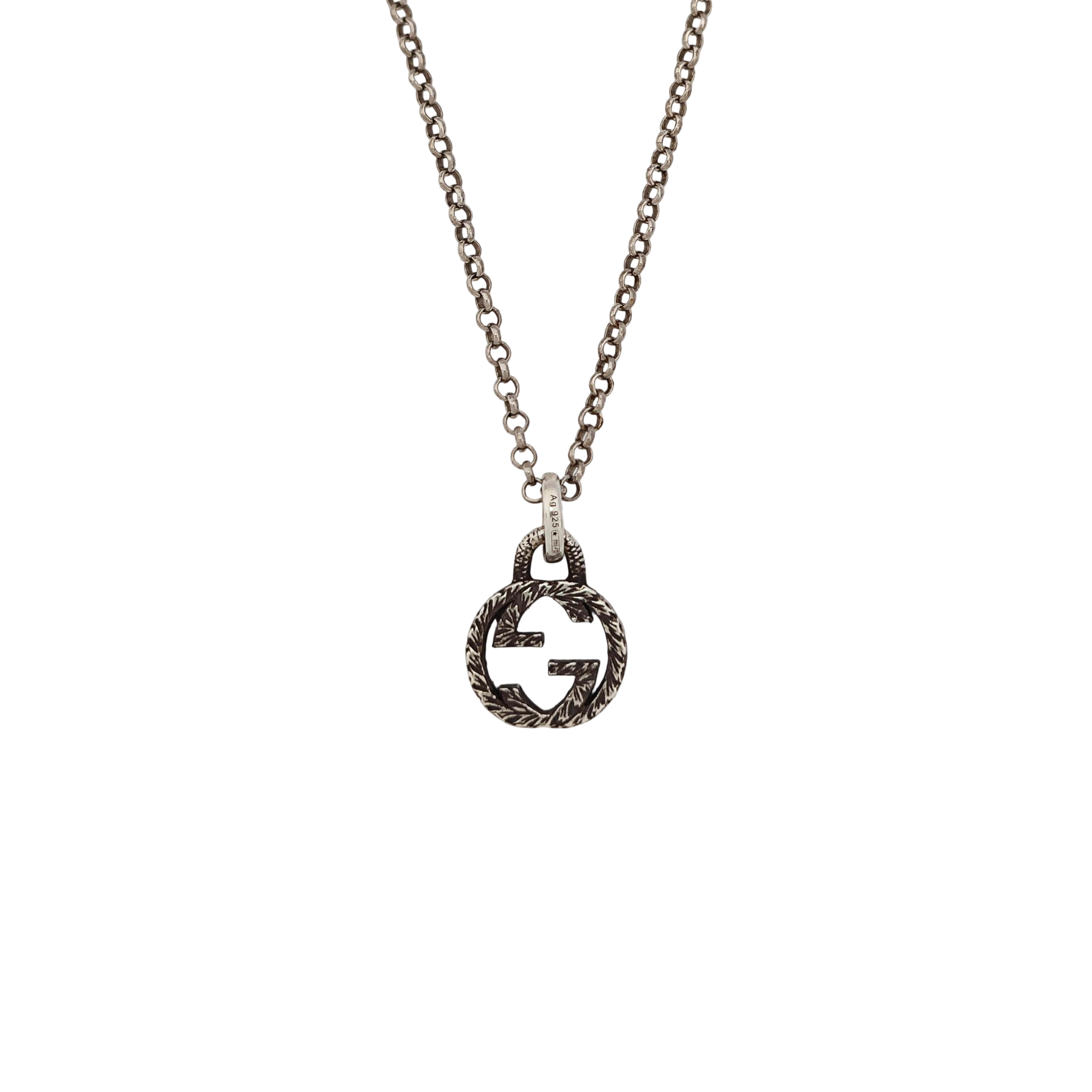 Interlocking G 925 Sterling Silver Necklace