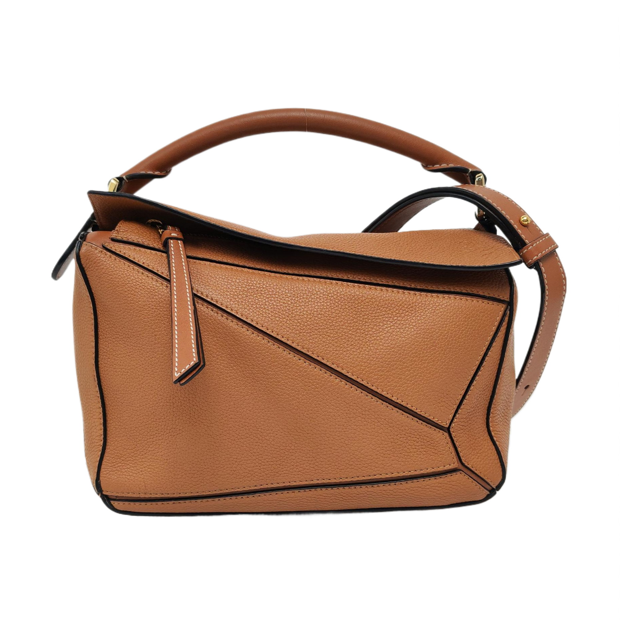 Authenticated pre-owned  Puzzle Small Calfskin Brown - Shoulder Bag at Looply