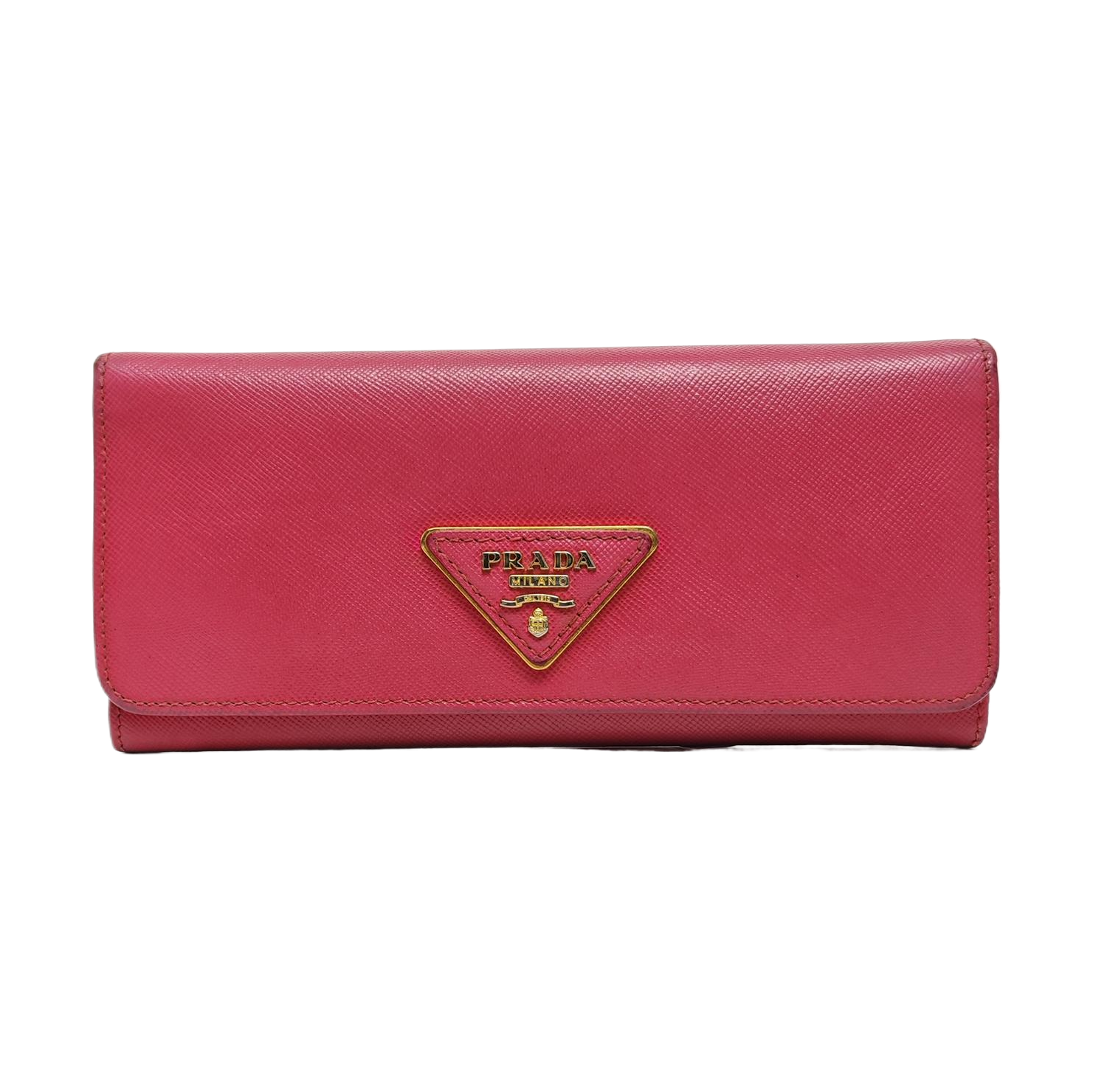 Fold Wallet Saffiano Calfskin Red Wallet