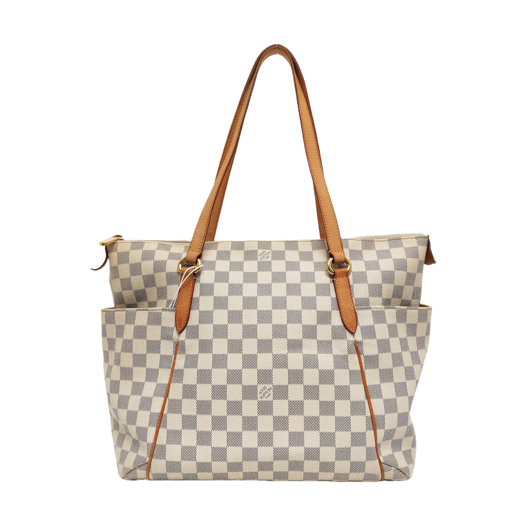 Authenticated pre-owned  TOTALLY MM Coated Canvas White - Tote Bag at Looply