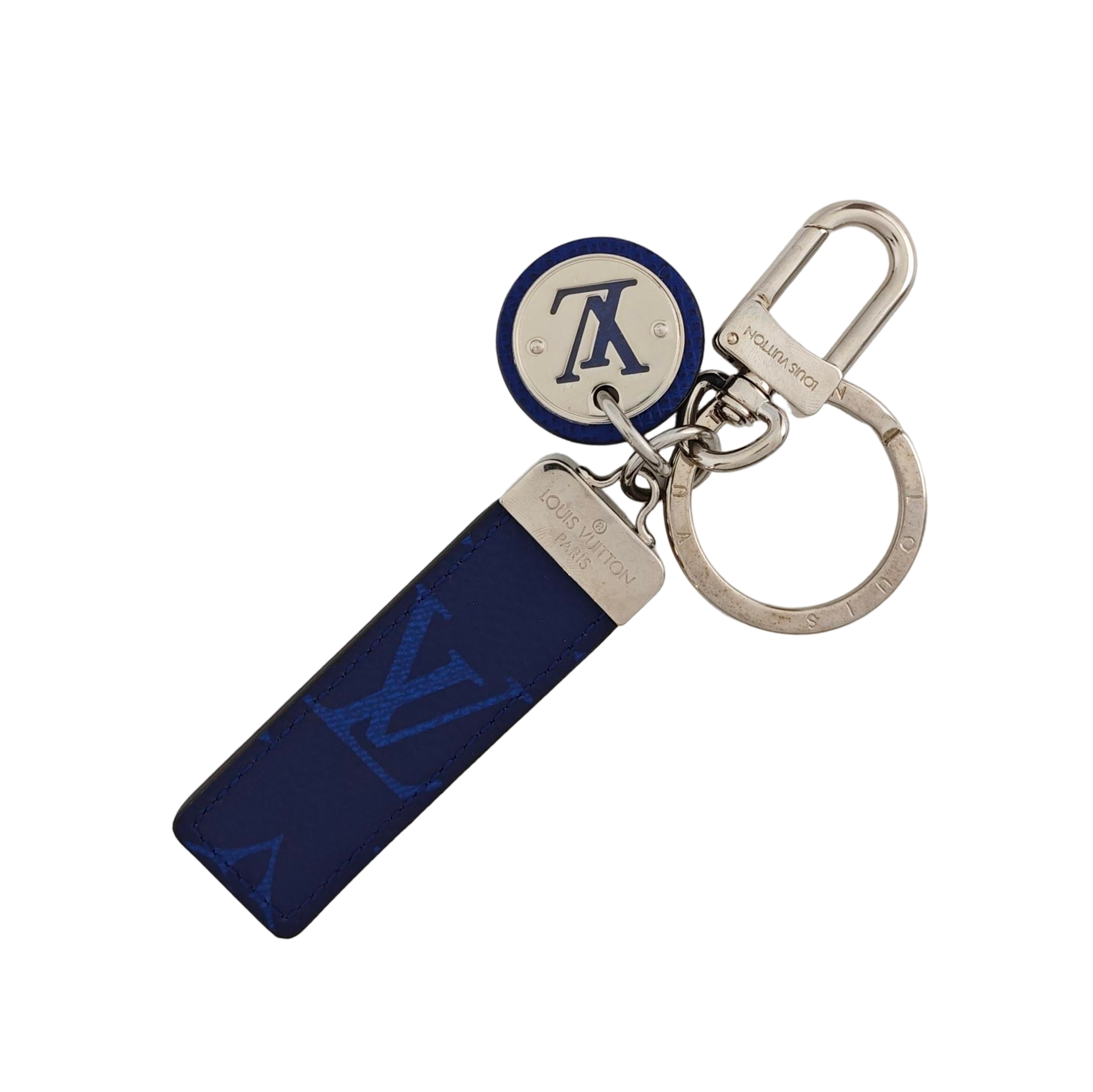 Leather Bag Charm Blue