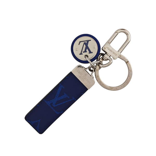 Leather Bag Charm Blue