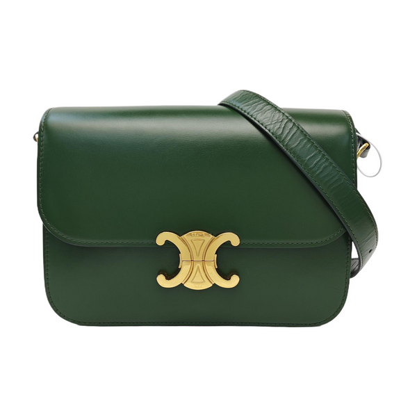 TRIOMPHE Medium Calfskin Green