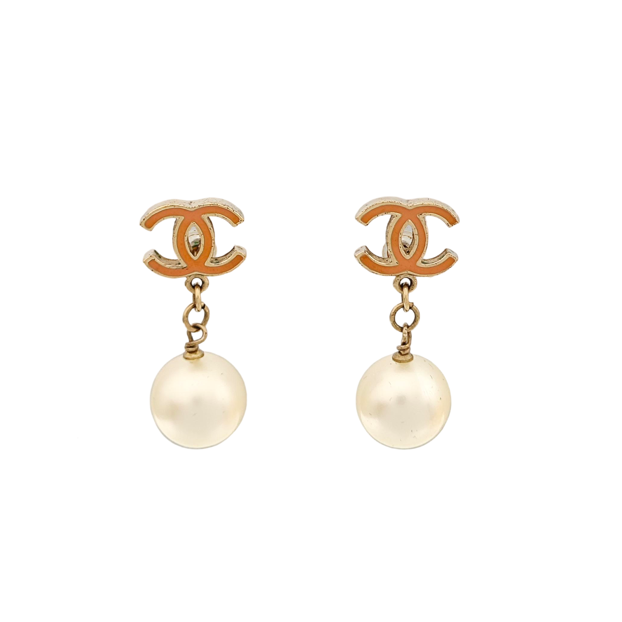 Metal Red Stud Earrings