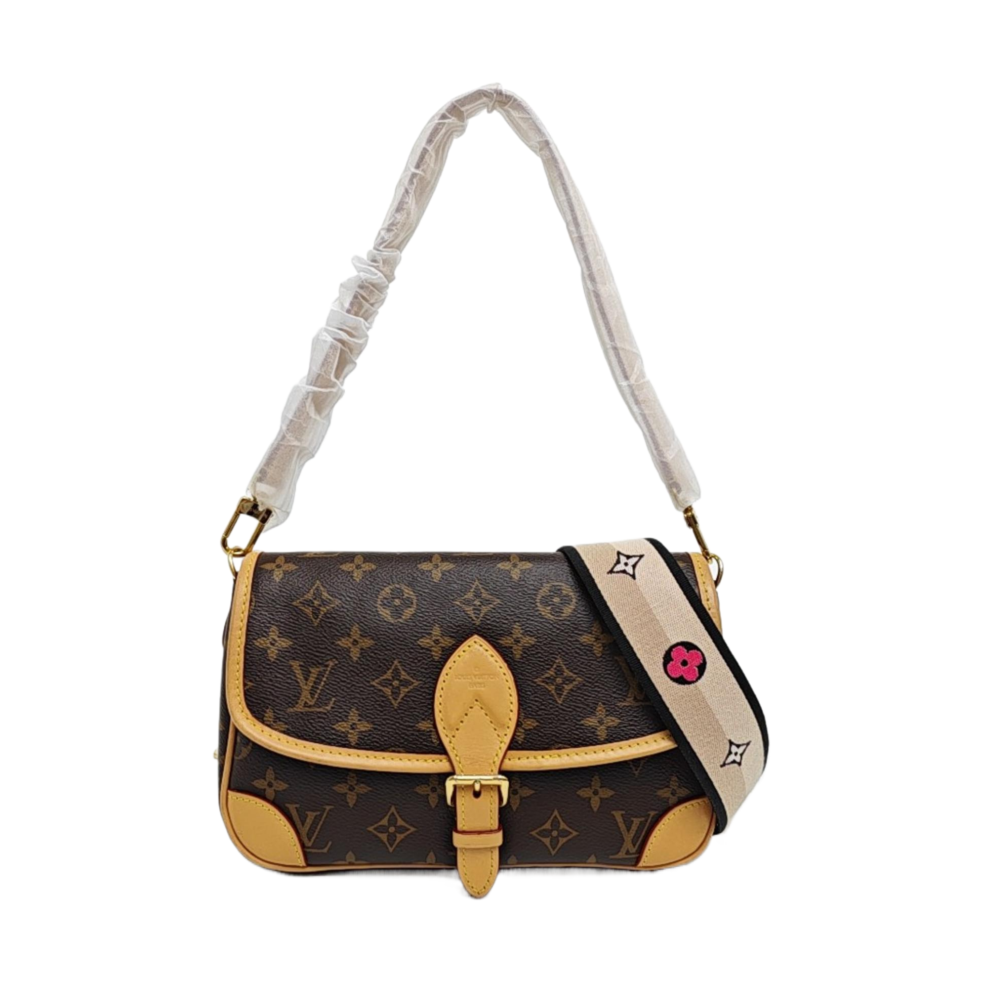 DIANE Monogram Coated Canvas Brown