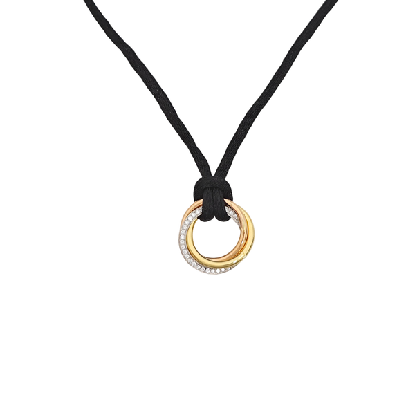 TRINITY Fabric Black Necklace