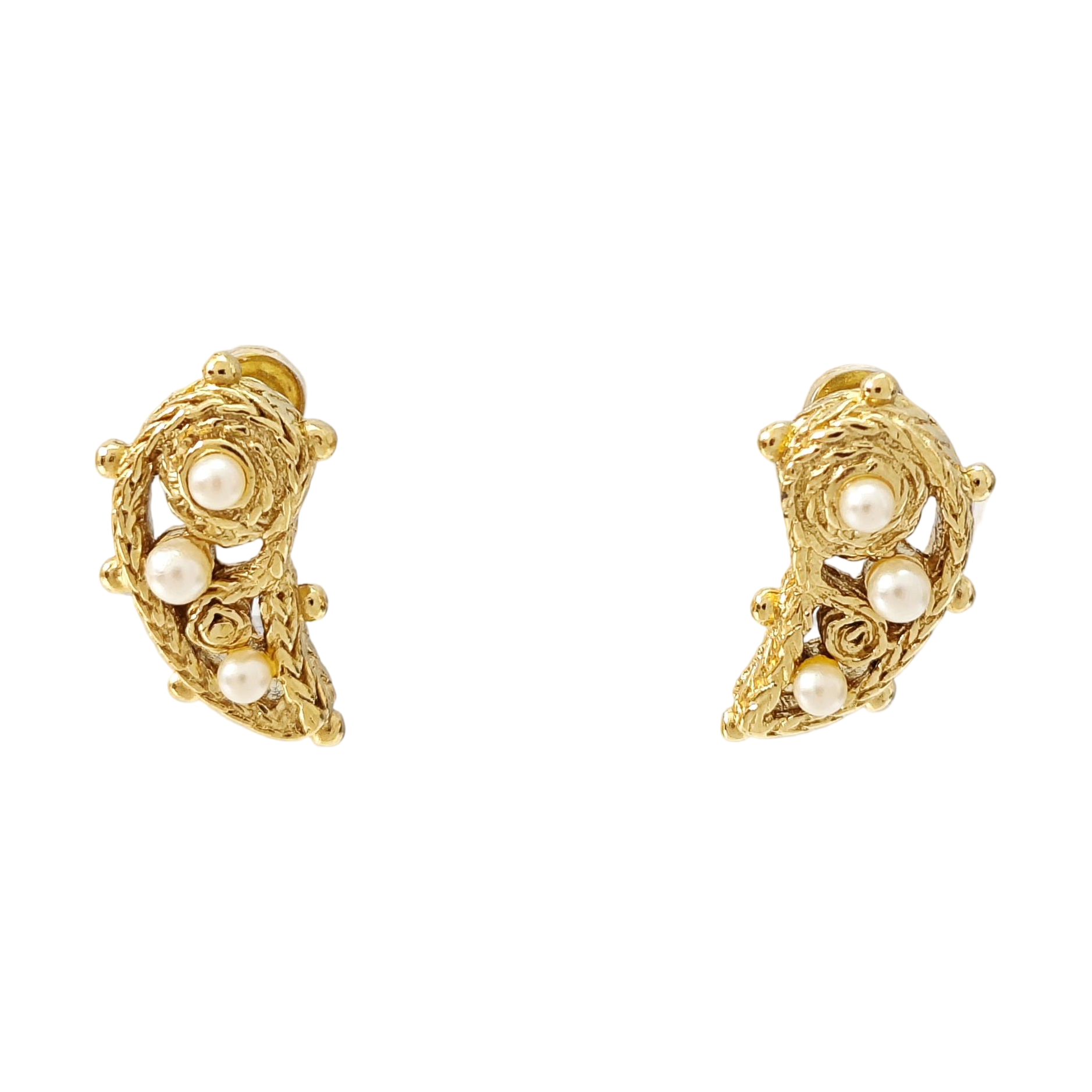 Metal Gold Stud Earrings