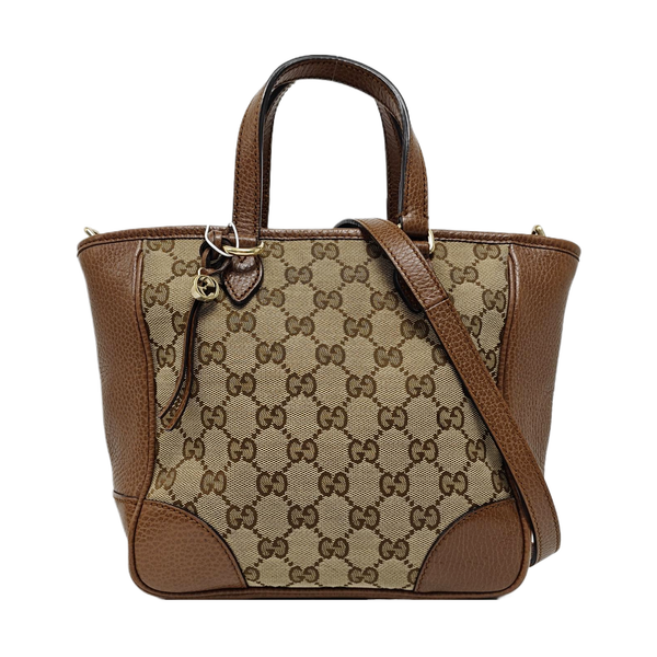 Bree Monogram Coated Canvas Beige