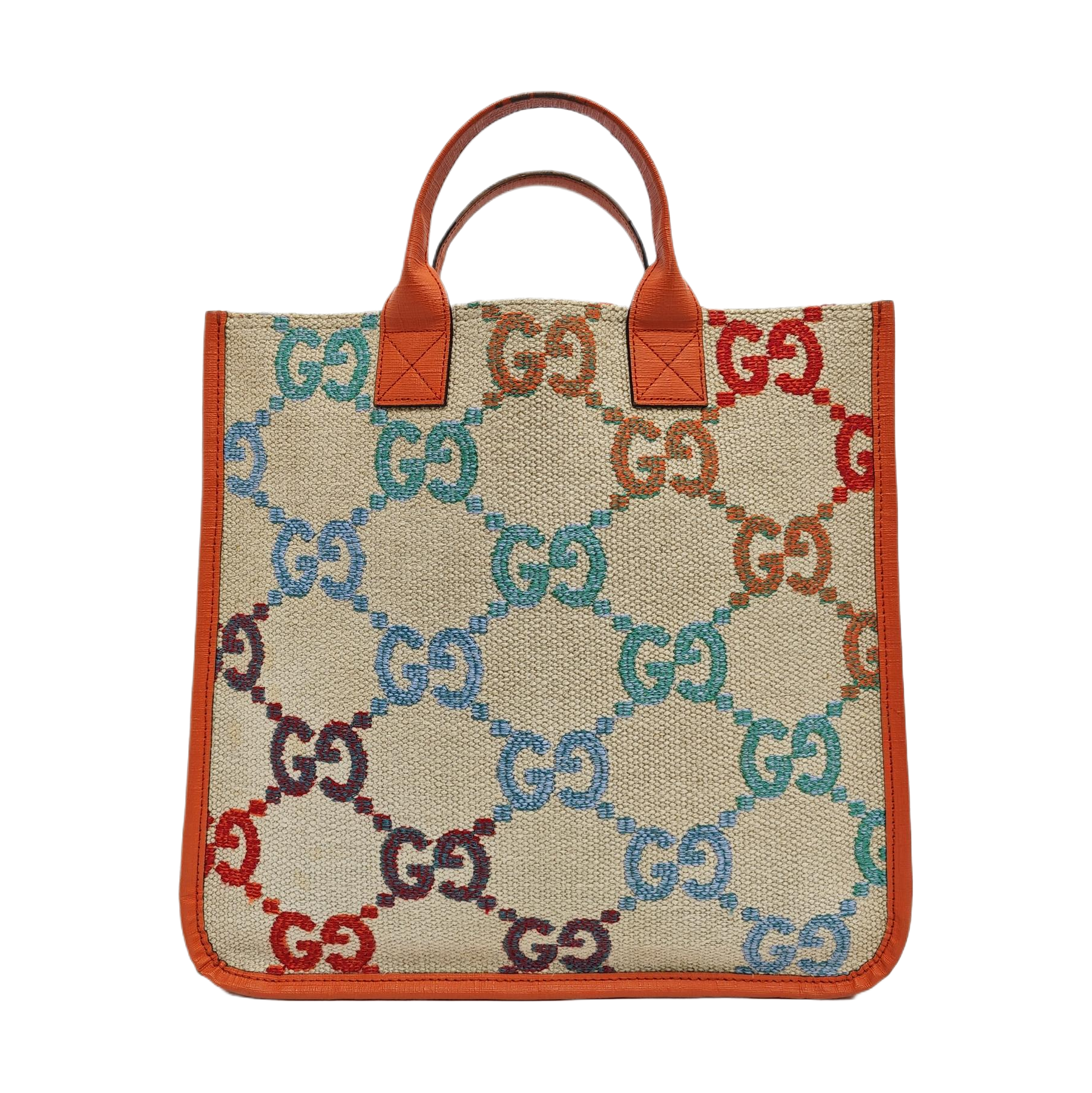 Monogram Fabric Tote Bag Beige