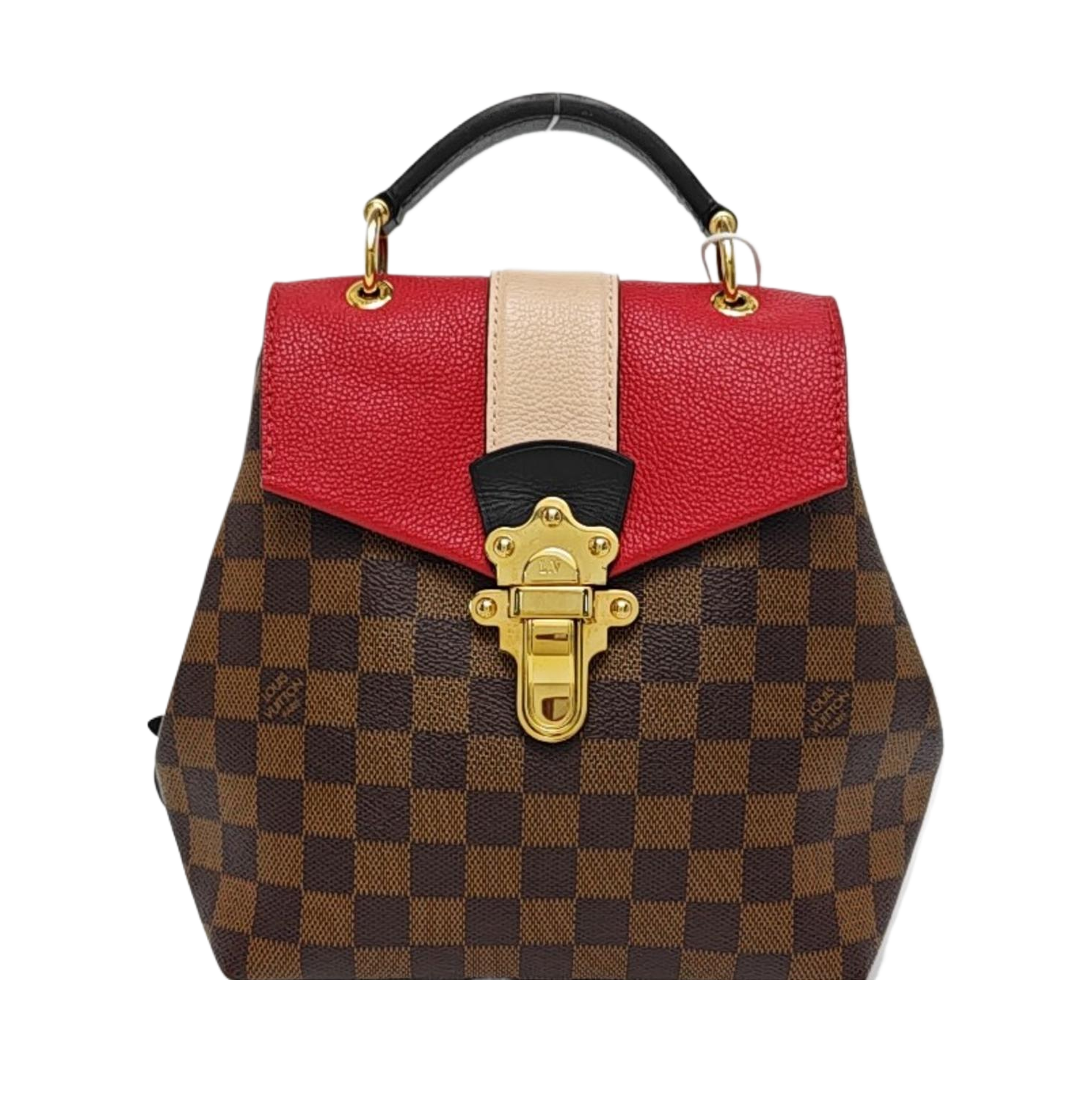 CLAPTON Damier Ebene Coated Canvas Brown