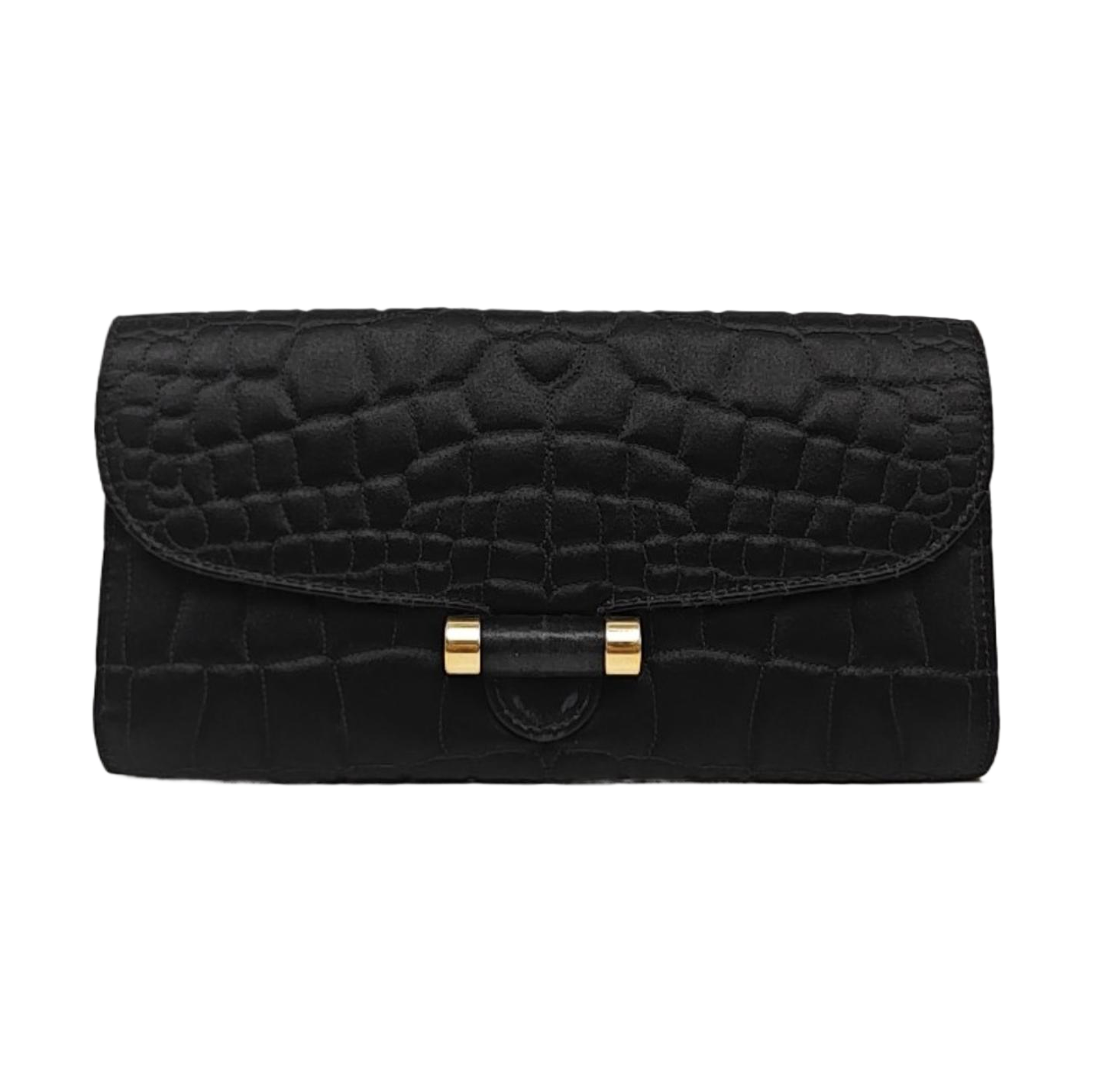 Quilted Silk Satin Black