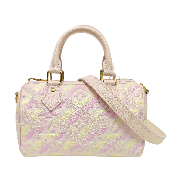 SPEEDY Nano Monogram Calfskin Pink