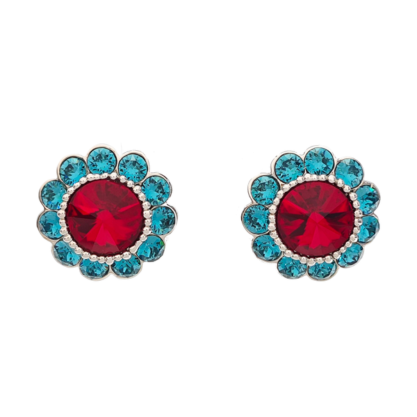 Metal Multicolor Stud Earrings