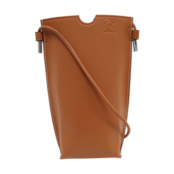 Calfskin Shoulder Bag Brown