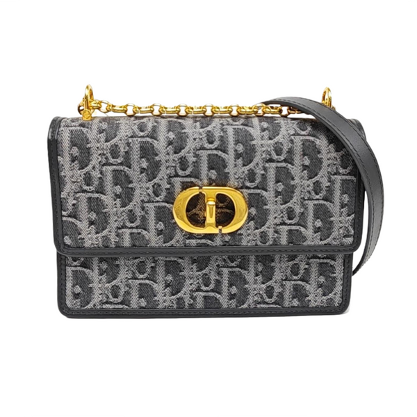 Oblique Canvas Shoulder Bag Gray