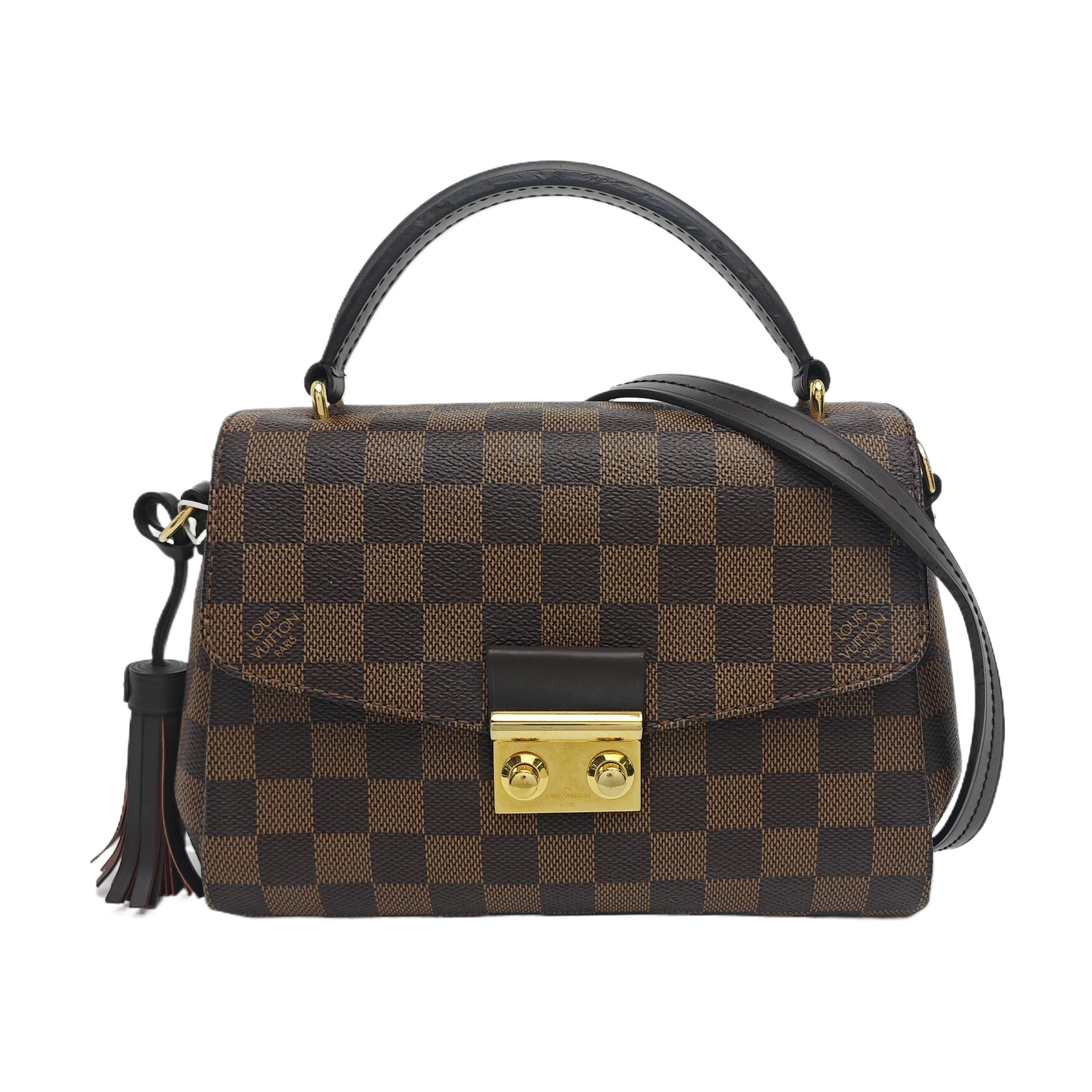 CROISETTE Damier Ebene Coated Canvas Brown