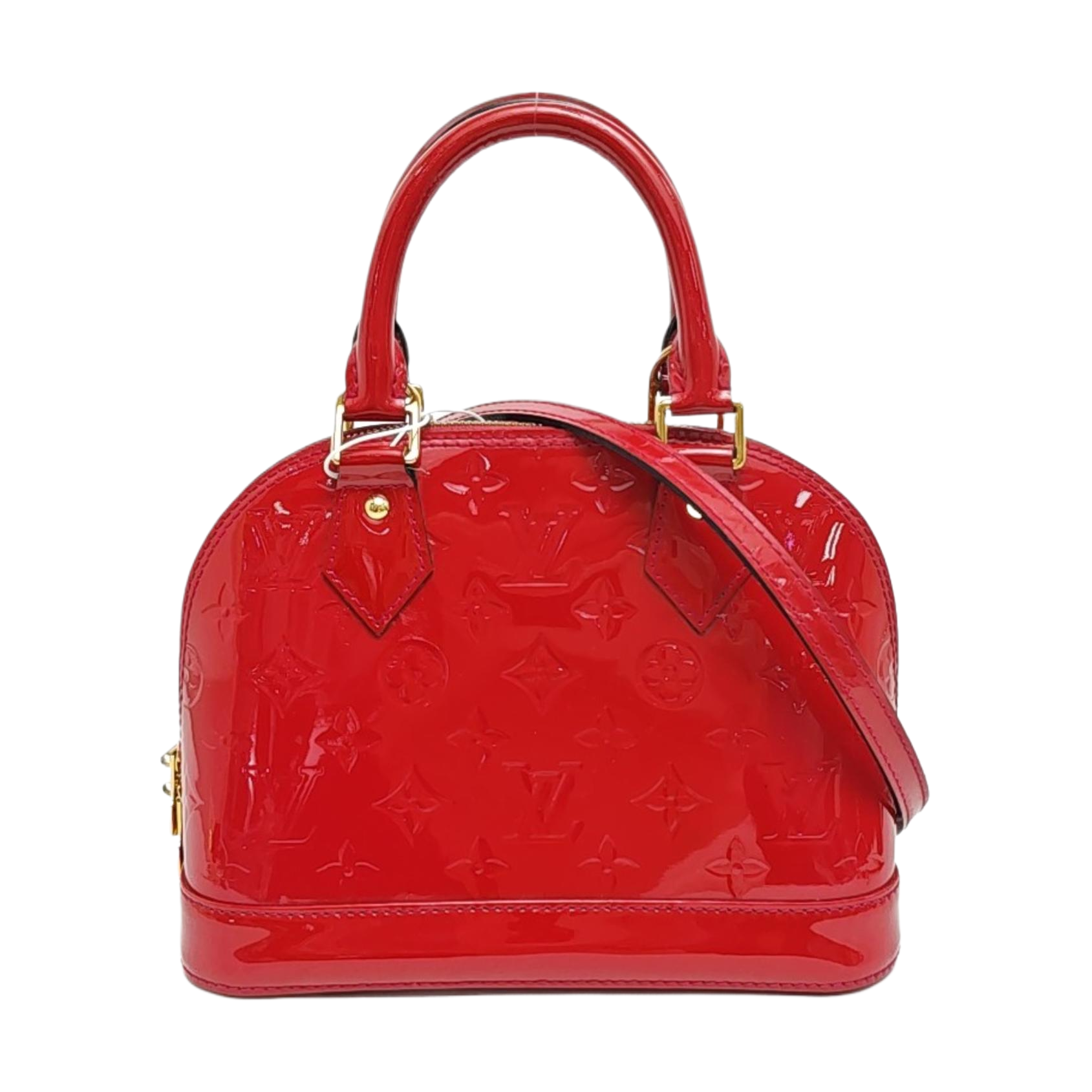 ALMA BB Monogram Patent Leather Red