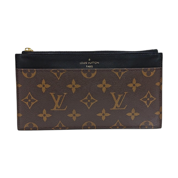 SLIM Monogram Coated Canvas Brown Wallet