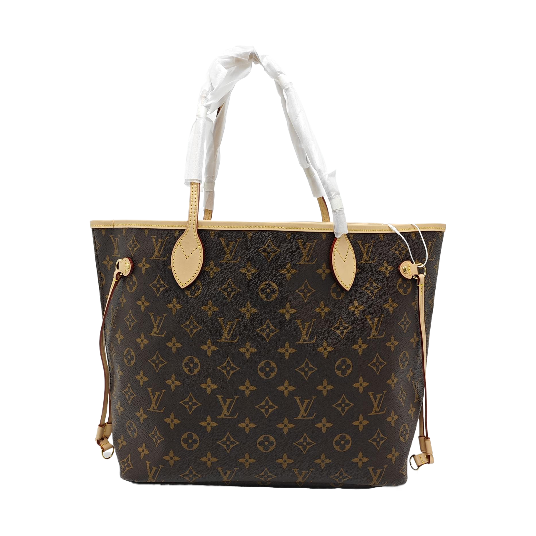 NEVERFULL MM Monogram Coated Canvas Brown