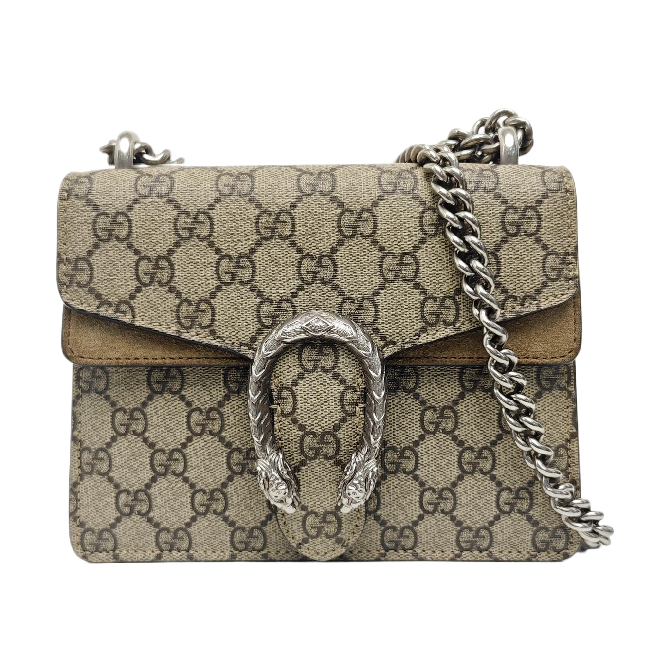 Dionysus Mini Monogram Coated Canvas Beige