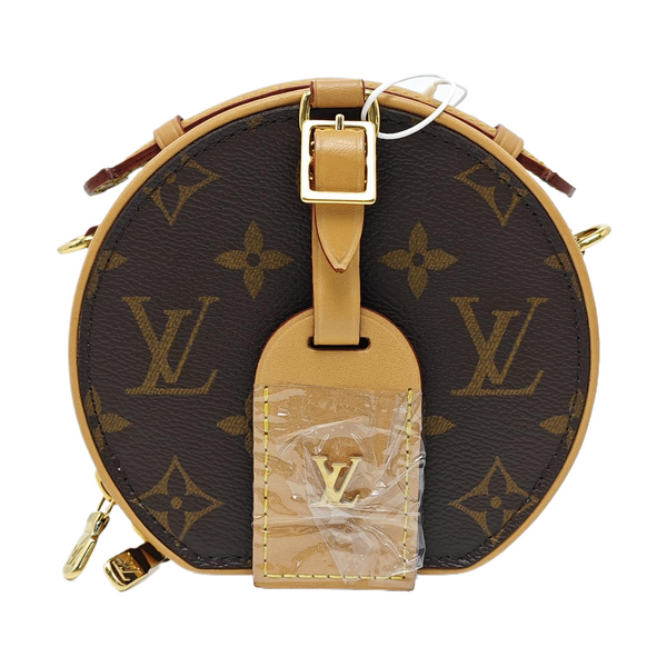 BOITE CHAPEAU Mini Monogram Coated Canvas Brown