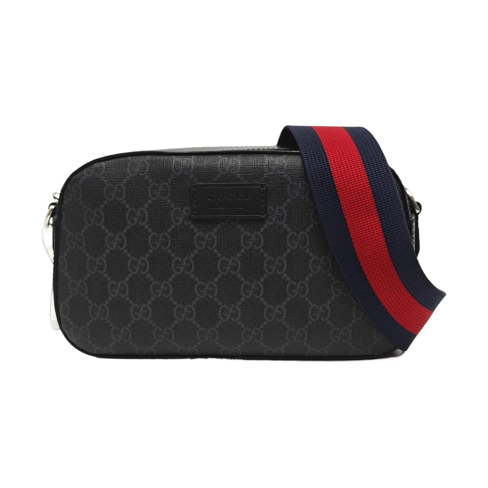 Monogram Coated Canvas Shoulder Bag Black
