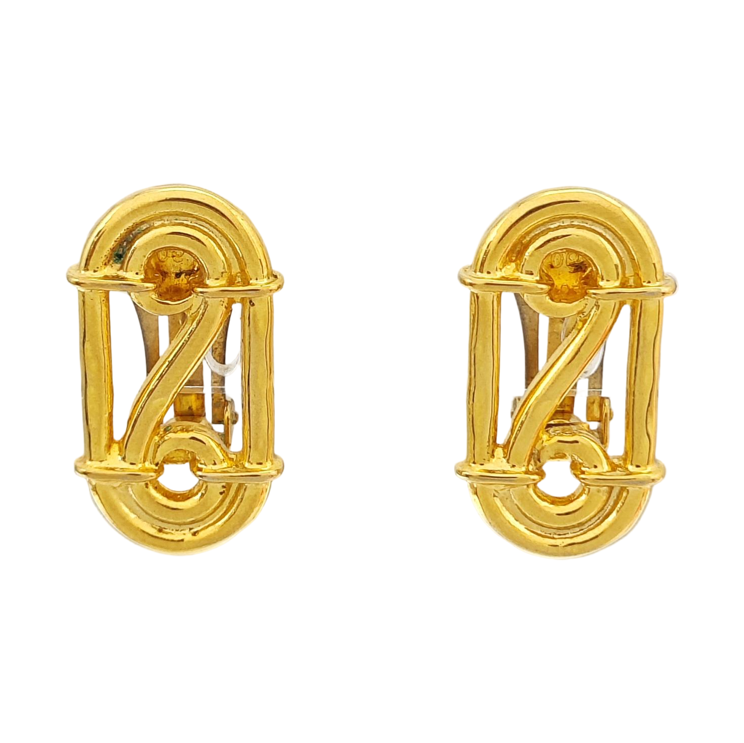 Metal Gold Clip On Earrings