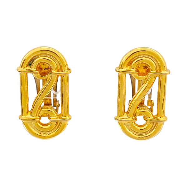 Metal Gold Clip On Earrings