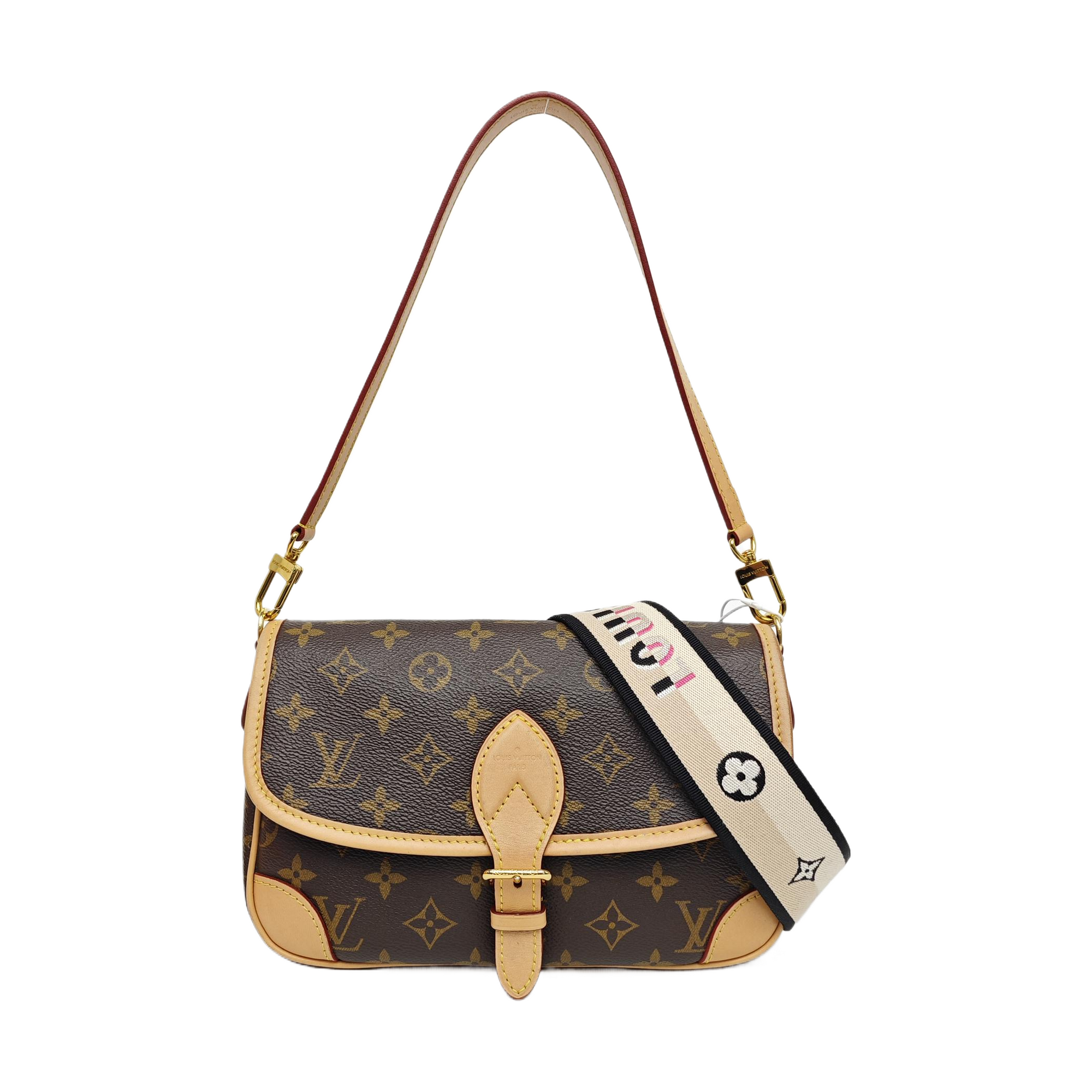 DIANE Monogram Coated Canvas Brown