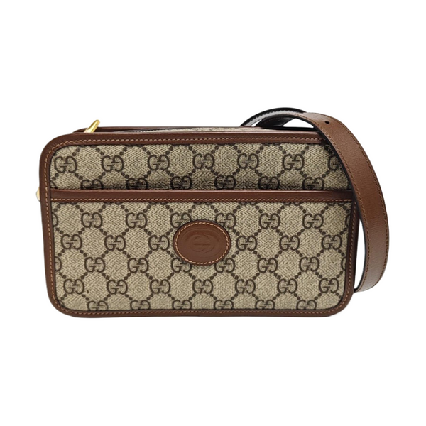 GG Supreme Mini Monogram Coated Canvas Beige