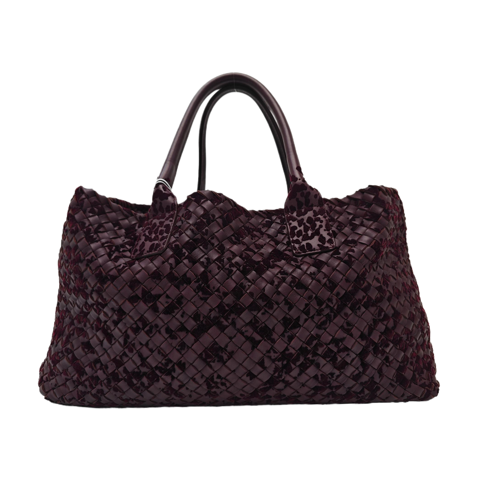 Calfskin Top Handle Bag Purple