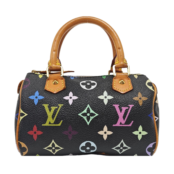 LV × TM SPEEDY Nano Monogram Coated Canvas Black