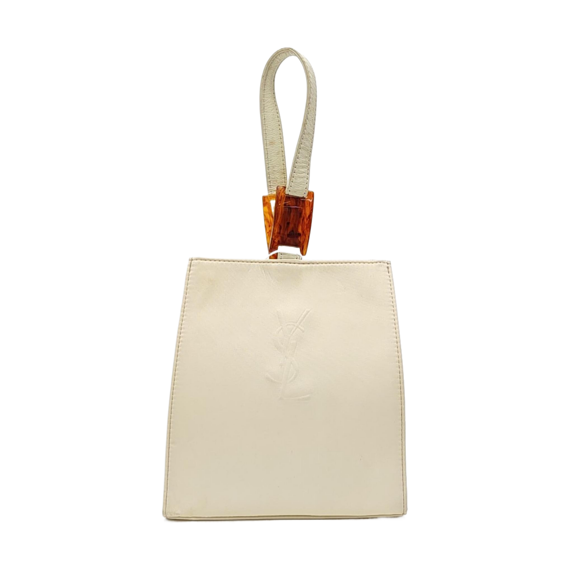 Fabric Top Handle Bag White