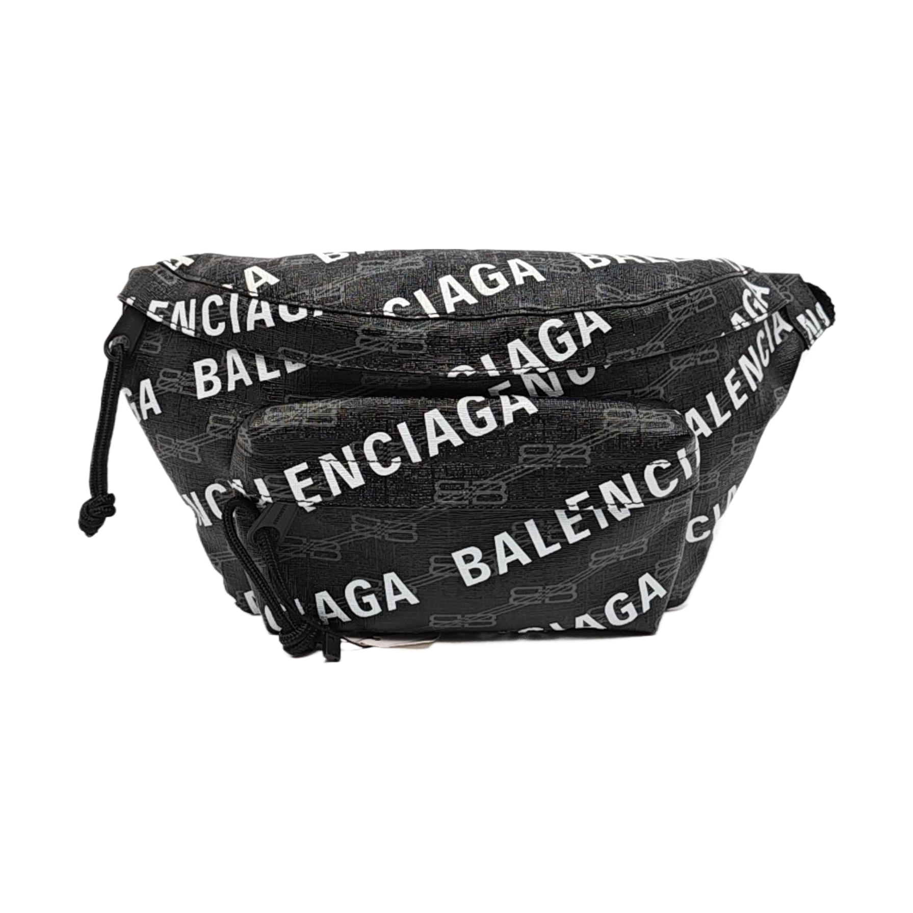 Coated Canvas Belt Bag Medium Black
