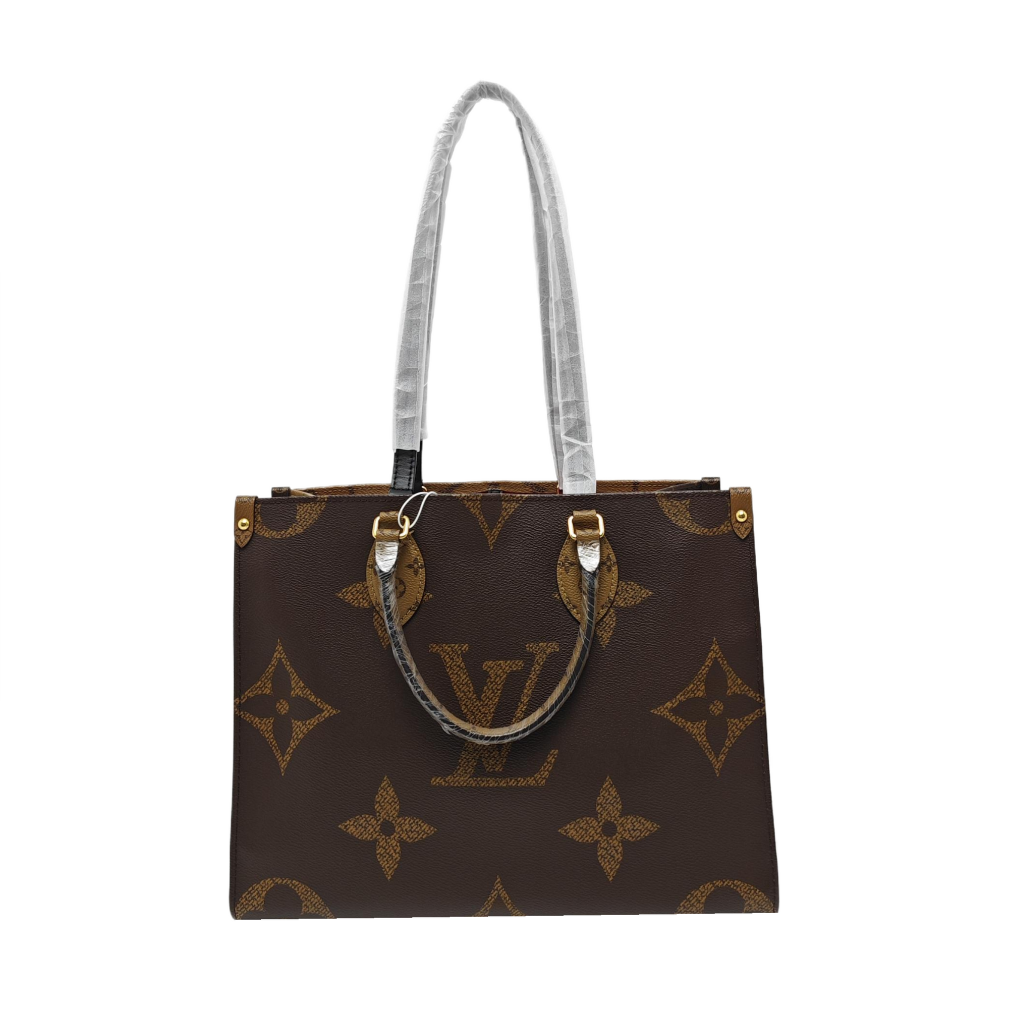 ONTHEGO MM Monogram Coated Canvas Brown