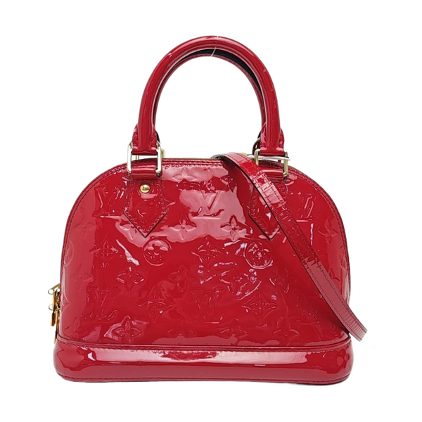 ALMA BB Monogram Patent Leather Red