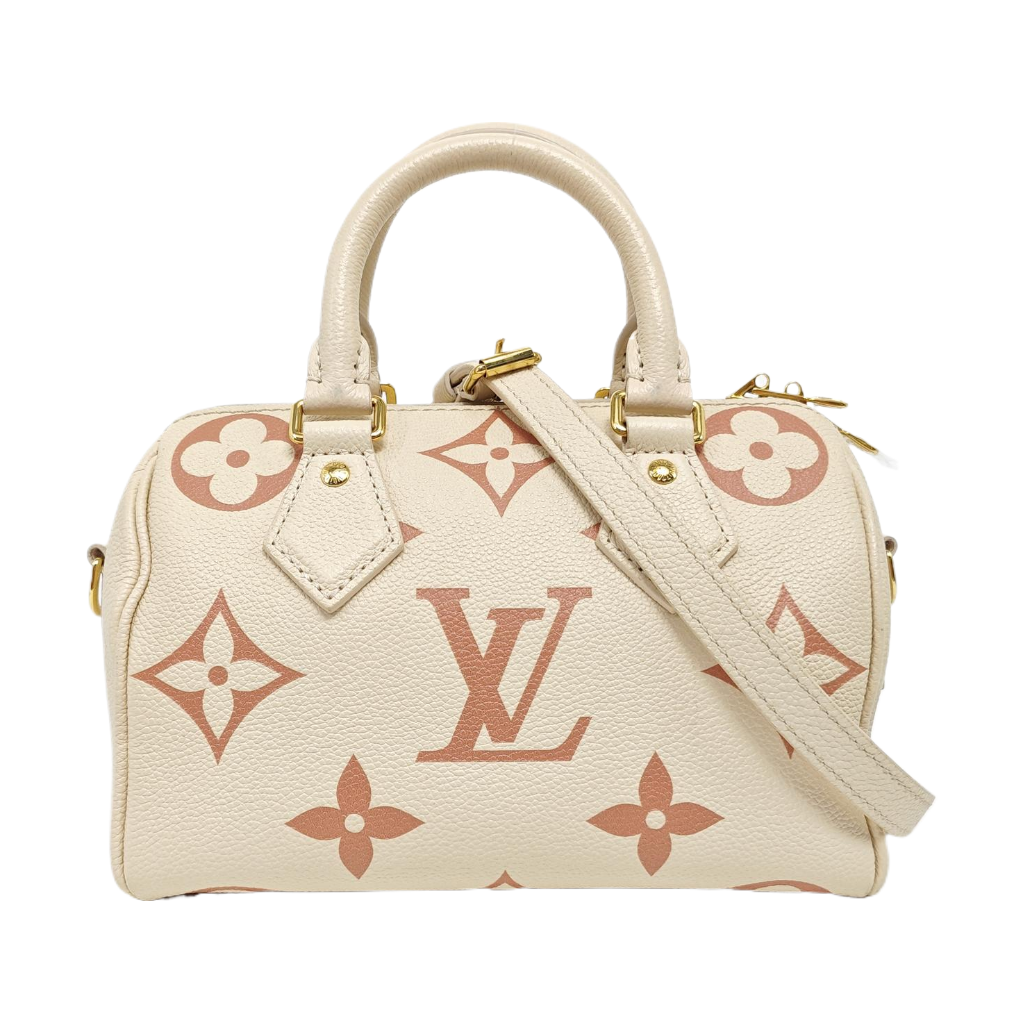 SPEEDY 20 Monogram Calfskin Beige