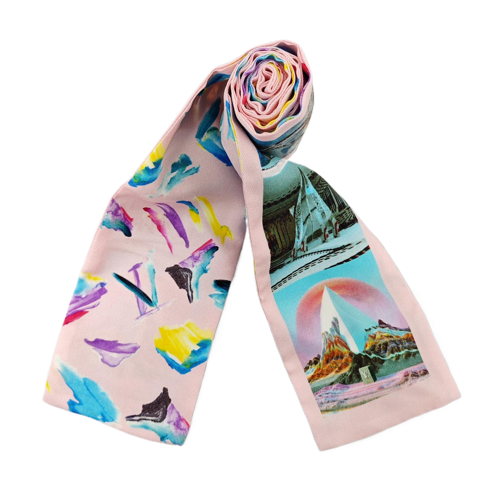 Mulberry Silk Silk Scarf Multicolor